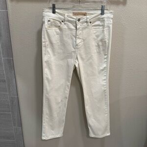 Soft Surroundings Jeans Womens 12P White High Rise Stretch Cotton Ecru